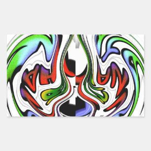 Hakuna Matata met Abstracte werveling en gradiënte Rechthoekige Sticker