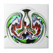 Hakuna Matata met Abstracte werveling en gradiënte Tegeltje (Voorkant)