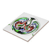 Hakuna Matata met Abstracte werveling en gradiënte Tegeltje (Zijkant)