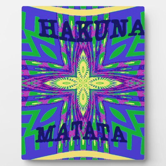 Hakuna matata Mombasa Kanga Fotoplaat (Voorkant)