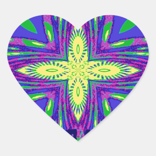 Hakuna matata Mombasa Kanga Hart Sticker (Voorkant)