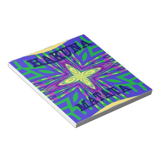 Hakuna matata Mombasa Kanga Notitieblok (Schuin)