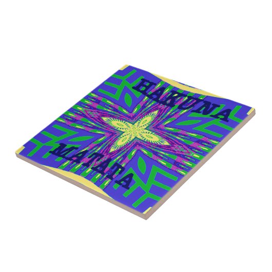 Hakuna matata Mombasa Kanga Tegeltje (Zijkant)