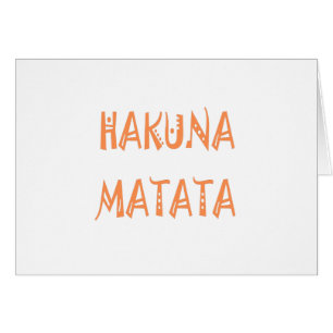 Hakuna Matata Motif Art Design