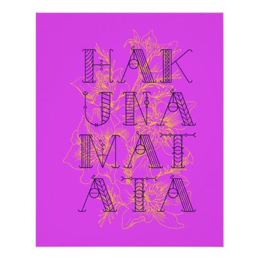 Hakuna Matata Perfect Poster (Voorkant)