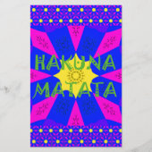 Hakuna Matata prachtige verbluffende designkleuren Briefpapier (Voorkant)