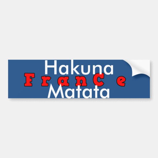 HAKUNA MATATA - Product aanpassen Bumpersticker (Voorkant)