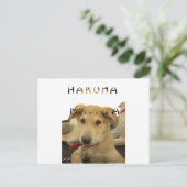 "Hakuna Matata Pup" - Zorgenvrije Puppy Liefde Briefkaart (Staand voorkant)