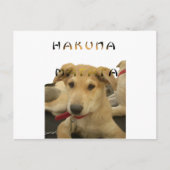 "Hakuna Matata Pup" - Zorgenvrije Puppy Liefde Briefkaart (Voorkant)