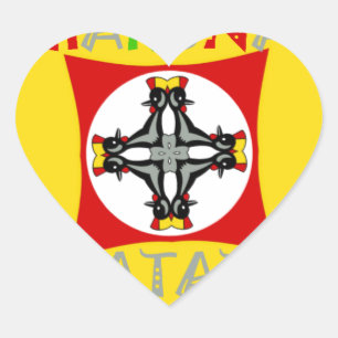 Hakuna Matata Rasta Color Red Golden Green Hart Sticker