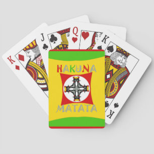 Hakuna Matata Rasta Kleur Rood Goud Groen Speelkaarten