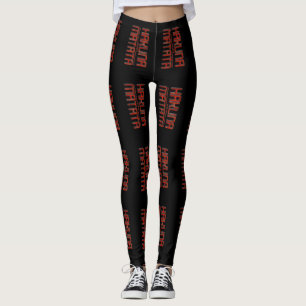 Hakuna Matata Red Black weekend Loung heerlijk Leggings