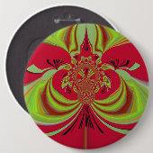 Hakuna Matata rood geel ontwerp Ronde Button 6,0 Cm (Voorkant /achterkant)