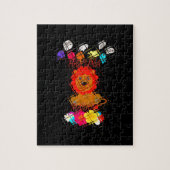 Hakuna Matata, schattig ontwerp van de baby leeuw Legpuzzel (Verticaal)