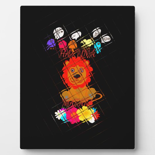 Hakuna Matata schattige baby Fotoplaat (Voorkant)