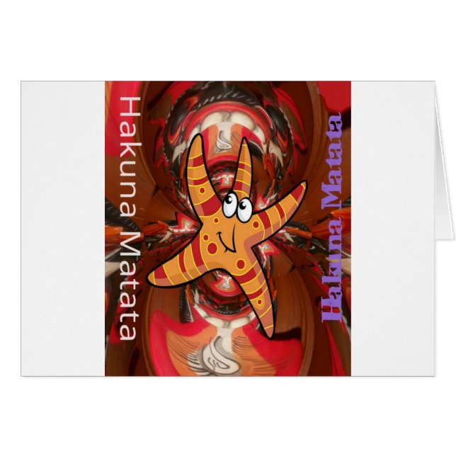 Hakuna Matata Starfish Design (Voorkant Horizontaal)