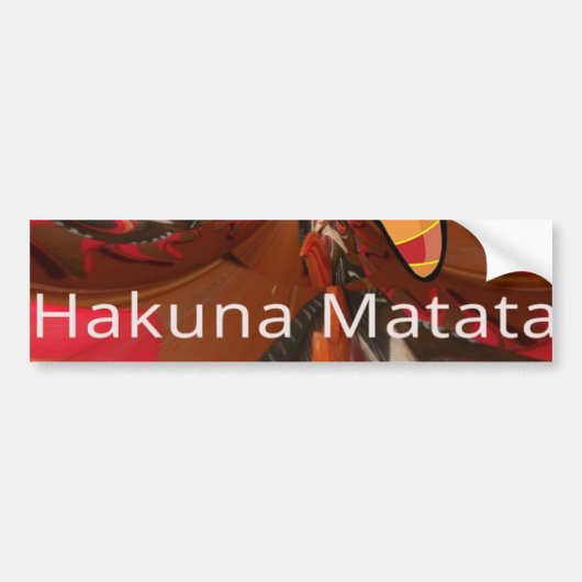 Hakuna Matata Starfish Design Bumpersticker (Voorkant)