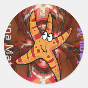 Hakuna Matata Starfish Design Ronde Sticker