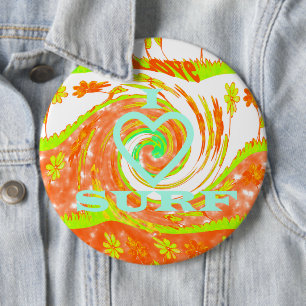 Hakuna Matata Summer Baby Kinder ik hou van surfen Ronde Button 6,0 Cm