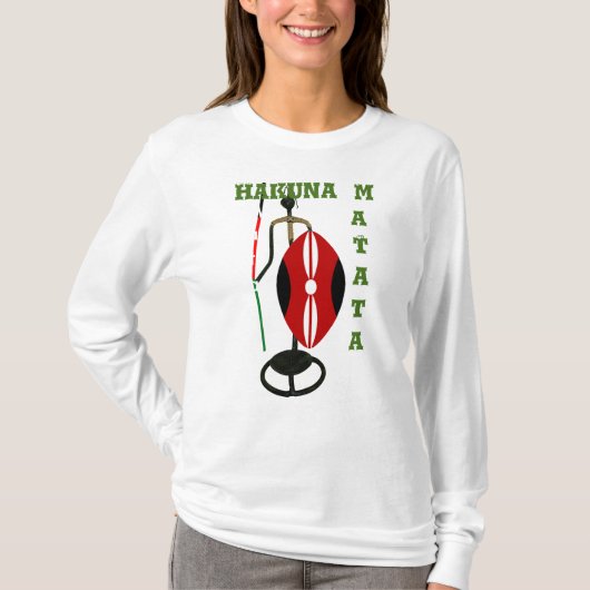 Hakuna Matata T-shirt à rayures Augusta Retro pour (Devant)