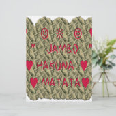 Hakuna Matata Talk Money Art Print Design Briefhoofd Sjabloon (Staand voorkant)