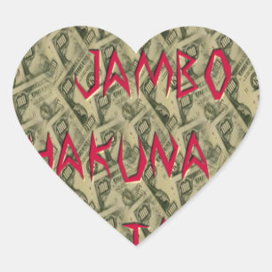 Hakuna Matata Talk Money Art Print Design Hart Sticker