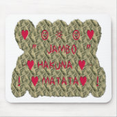 Hakuna Matata Talk Money Art Print Design Muismat (Voorkant)