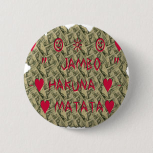 Hakuna Matata Talk Money Art Print Design Ronde Button 5,7 Cm