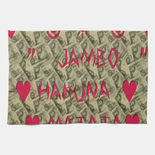 Hakuna Matata Talk Money Art Print Design Theedoek