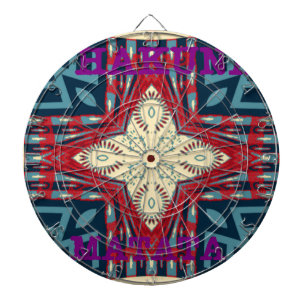 Hakuna Matata Tekst Hoop Abstracte kunst Print Des Dartbord