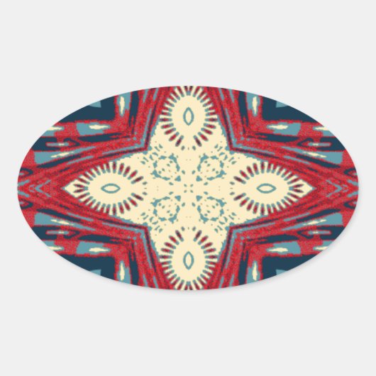 Hakuna Matata Tekst Hoop Abstracte kunst Print Des Ovale Sticker (Voorkant)