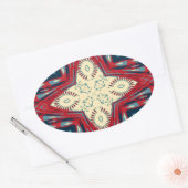 Hakuna Matata Tekst Hoop Abstracte kunst Print Des Ovale Sticker (Envelop)