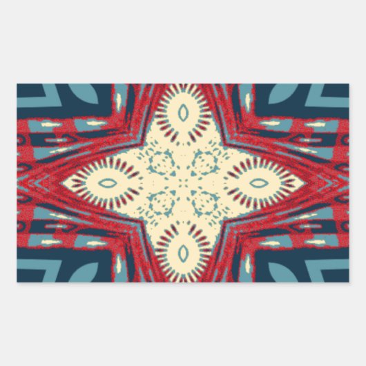 Hakuna Matata Tekst Hoop Abstracte kunst Print Des Rechthoekige Sticker (Voorkant)