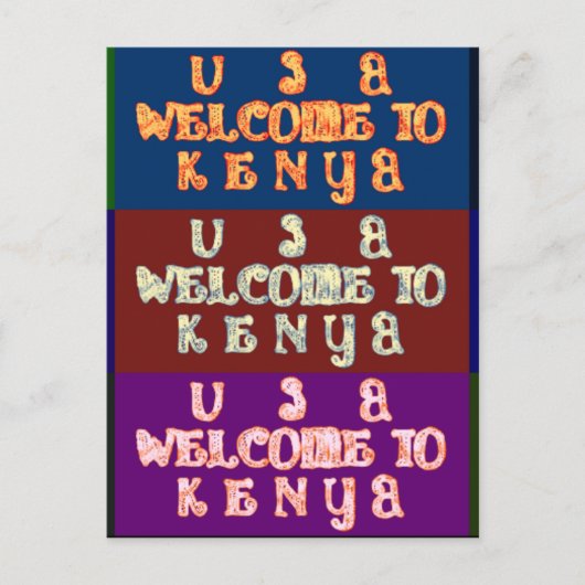 Hakuna Matata Welkom in Kenya.png Briefkaart (Voorkant)