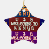 Hakuna Matata Welkom in Kenya.png Keramisch Ornament (Voorkant)