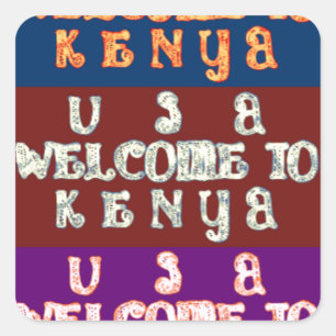 Hakuna Matata Welkom in Kenya.png Vierkante Sticker