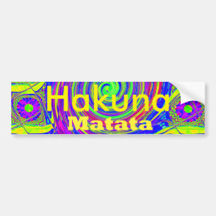 Hakuna Matata – Whirl Design met levendige kleuren Bumpersticker