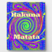 Hakuna Matata – Whirl Design met levendige kleuren Fotoplaat (Voorkant)