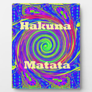Hakuna Matata – Whirl Design met levendige kleuren Fotoplaat