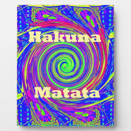 Hakuna Matata – Whirl Design met levendige kleuren Fotoplaat (Voorkant)