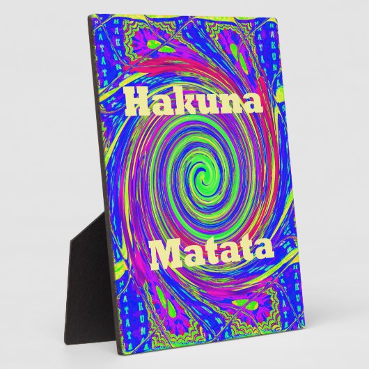 Hakuna Matata – Whirl Design met levendige kleuren Fotoplaat (Zijkant)