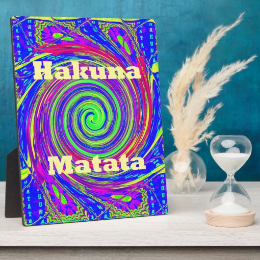Hakuna Matata – Whirl Design met levendige kleuren Fotoplaat (Zijkant)