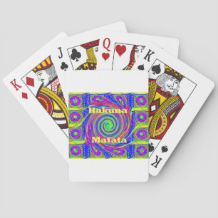Hakuna Matata – Whirl Design met levendige kleuren Pokerkaarten