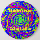 Hakuna Matata – Whirl Design met levendige kleuren Ronde Button 6,0 Cm (Voorkant)