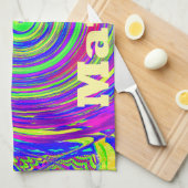 Hakuna Matata – Whirl Design met levendige kleuren Theedoek (Quarter Fold)