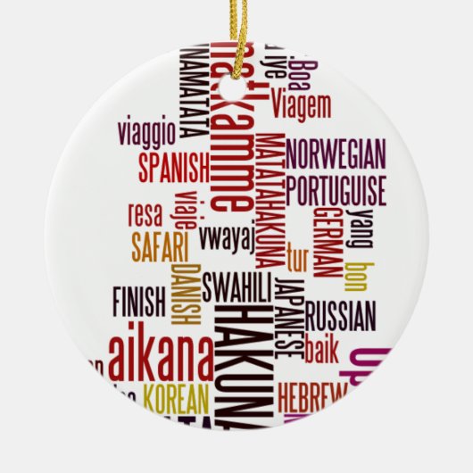 Hakuna Matata woord Keramisch Ornament (Voorkant)