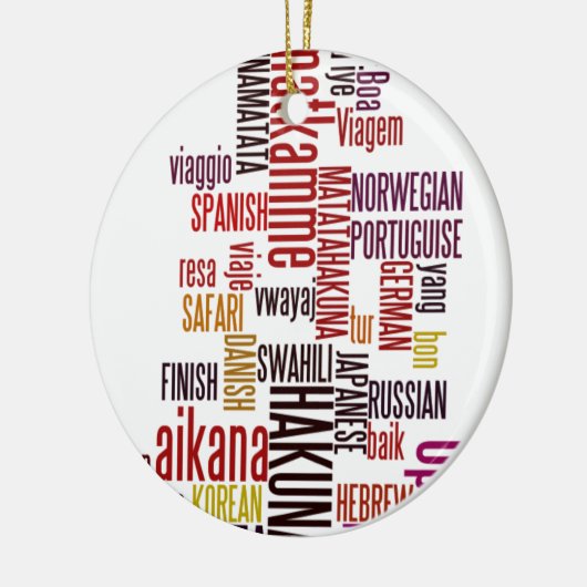 Hakuna Matata woord Keramisch Ornament (Links)
