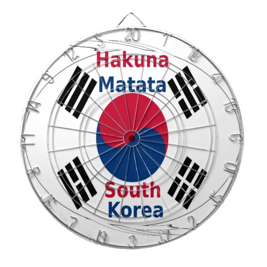Hakuna Matata Zuid-Korea Art Print/Graphic Dartbord (Voorkant)