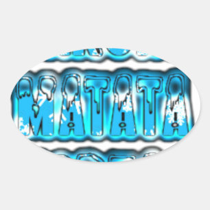 Hakuna Matata Zuid-Korea Art Print/Graphic Ovale Sticker