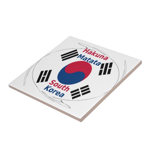 Hakuna Matata Zuid-Korea Art Print/Graphic Tegeltje (Zijkant)